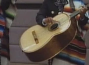 A bass guitar