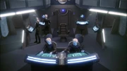 The bridge of the Andorian warship Kumari