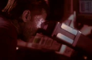 Commander Tucker uses Enterprise's scope to monitor the destruction of Sphere 41, while the ship is in an anomaly field