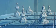 Vulcan chess board and pieces