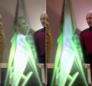 Bill Gocke seen in reflection.