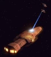 Dreadnought is attacked by the Rakosan defensive fleet