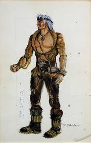 Ricardo Montalban's costume was designed to expose as much of his chest and arms as possible