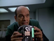 The Doctor with a holo-imager.
