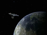 USS Enterprise in orbit of Sigma Iotia II