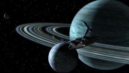 Enterprise enters orbit of the Andorian homeworld, Andoria. (ENT: "The Aenar")