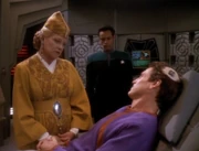 Bashir's waiting to explain that Bareil's not doing as well as hoped...