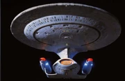Vista frontal de la USS Enterprise (NCC-1701-D)