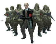 Nikolai Stephanovich Sokolov with KGB soldiers