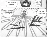 Kuritsu blasts some Space Pirates on Jiglard