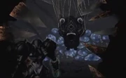 Samus encountering Metroid Prime.