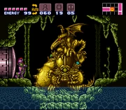 An in-game screenshot of Super Metroid.