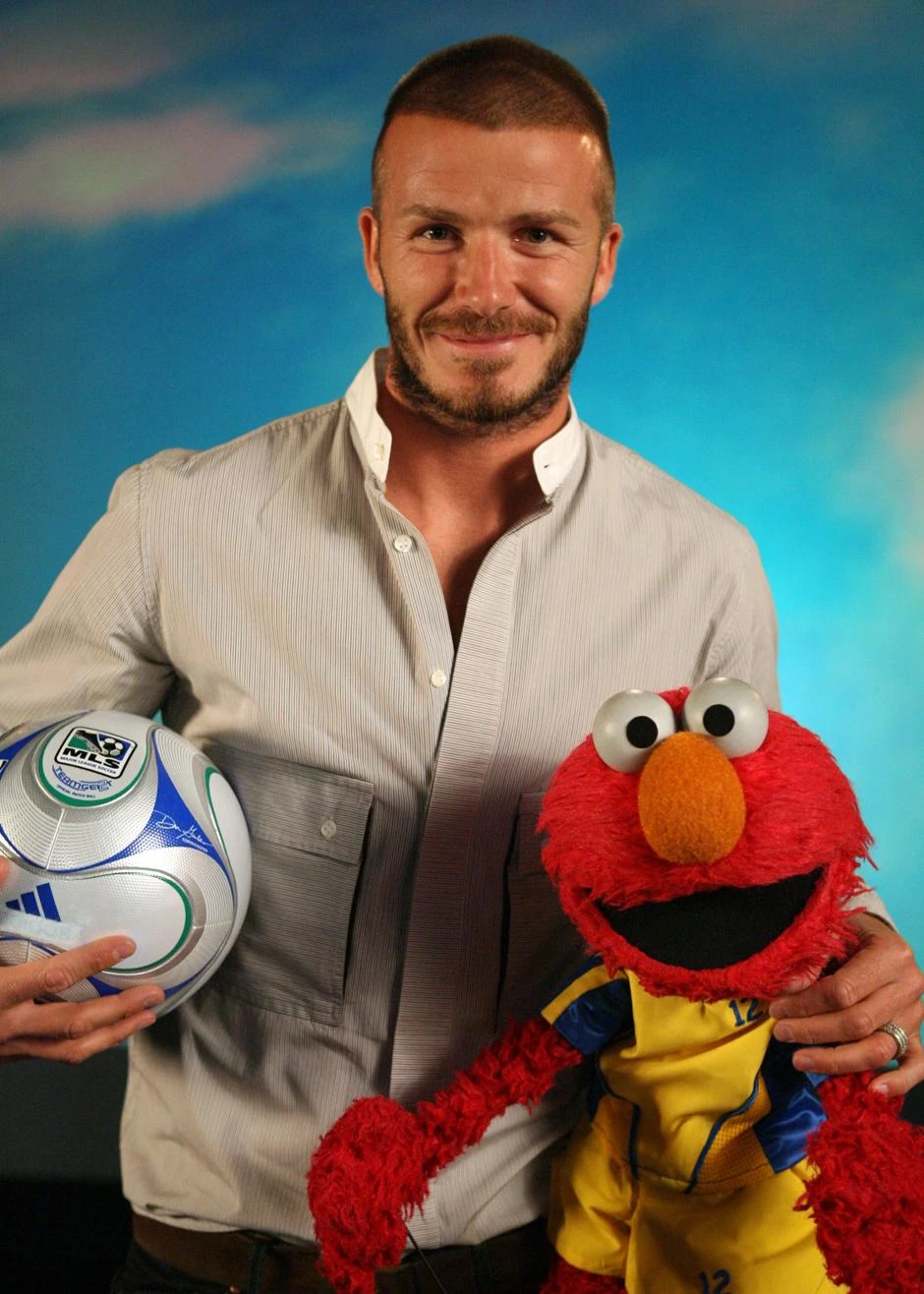 David Beckham and Elmo.