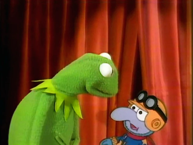 Baby Gonzo on The Muppet Show stage in "The Incredible Shrinking Weirdo"