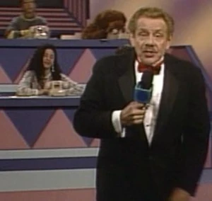 Jerry Stiller hosting an "aleph bet" telethon on Shalom Sesame