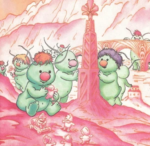 The Doozer Who Didn't, amongst other young Doozers in the Radish Dust Glen