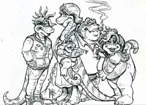 Early Sinclair family concept sketch