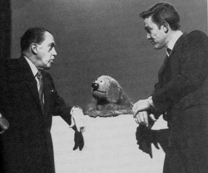 Rowlf and Jimmy Dean with Ed Sullivan.
