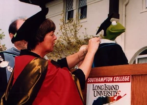 Kermit prepares to give his big speech.