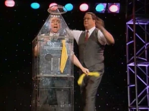 Penn and Teller show how they did it, much to the confusion of Andy and Randy Pig.