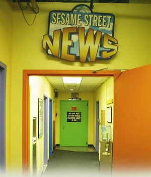 Entrance to the Sesame stage at Kaufman Astoria Studios in the Astoria section of Queens, one of New York City's five boroughs.