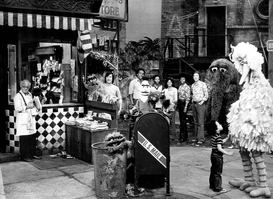 The season five cast of Sesame Street.