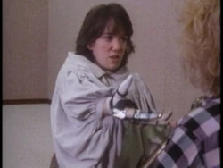 Shari Weiser suiting up as Hoggle.