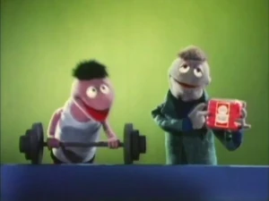 Scoop and Skip in an ad for Wilson's Frankfurts