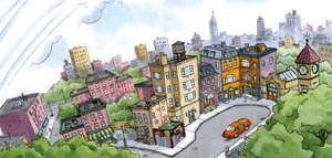"Around the Corner" art work.