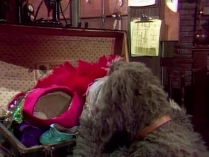 Sprocket rummages for a costume for a party.