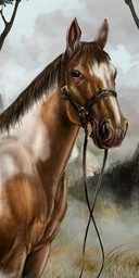 Spotted horse portrait