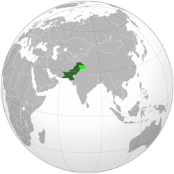 Location of Pakistan