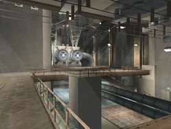 Inside the Overbrook dam