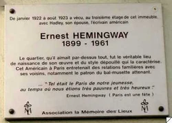 Hemingway lived on the 3rd floor of this building, located 74 Rue du Cardinal Lemoine, Ve arrondissement