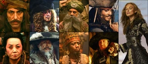 The nine Pirate Lords of the fourth Brethren Court.