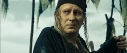 Bill Turner, free from the curse of the Flying Dutchman.