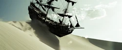 The Black Pearl  trapped in Davy Jones' Locker.