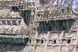 The hull of the Flying Dutchman.