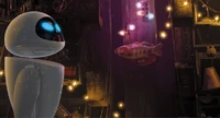 EVE inside WALL•E's truck.
