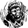 Cornelius in Mike McColm's 'Rider From The World's End'; illustration by Mike McColm