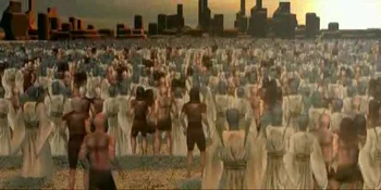 The Resistance and the Akanites outside the Ape City