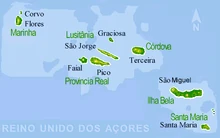 Mapa geral dos Açores