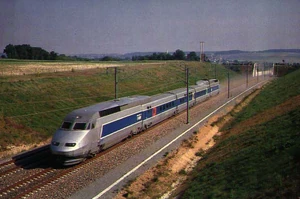 Photo du record du monde de vitesse sur rail de 1990 (c) LGV Rhin-Rhône 