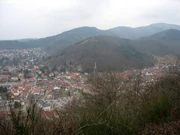 La ville de Thann, entre vignoble et montagne.  (c) Arnaud