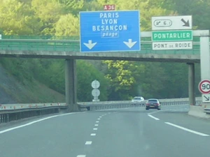 Au niveau de l'échangeur de Pont-de-Roide