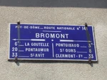 Plaque de cocher en lave émaillée sur la RN141 à Bromont  (c) Inconnu