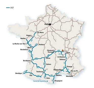 Le réseau ASF en 2010. © Thomas G.
