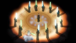 Посвящение Энакина Скайуокера в рыцари-джедаи.