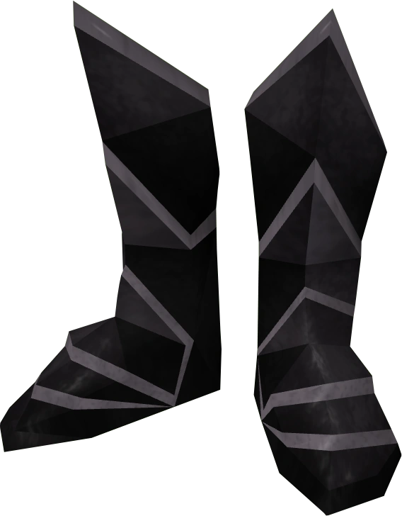 A detailed pair of Black boots.