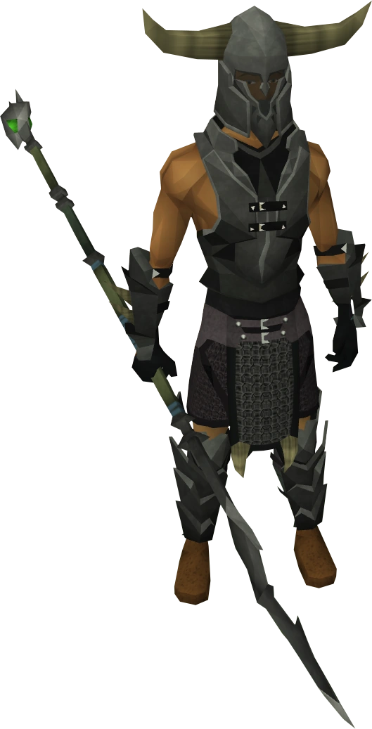 A player wielding Guthan's warspear